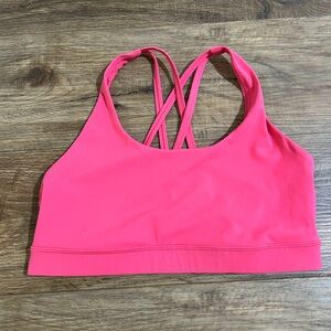 CRZ YOGA Pink Strappy Sports Bra- medium